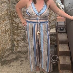 Tribal Print Halter Top Romper